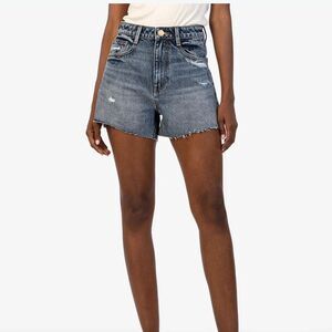 Kut From The Cloth Taylor High Rise Frayed Hem Denim Shorts